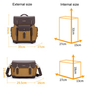 Cwatcun D127 Single Shoulder Vintage Water-resistant Canvas Bag DSLR Camera Photo Bag