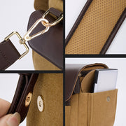 Cwatcun D127 Single Shoulder Vintage Water-resistant Canvas Bag DSLR Camera Photo Bag