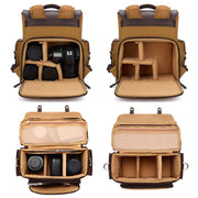 Cwatcun D127 Single Shoulder Vintage Water-resistant Canvas Bag DSLR Camera Photo Bag