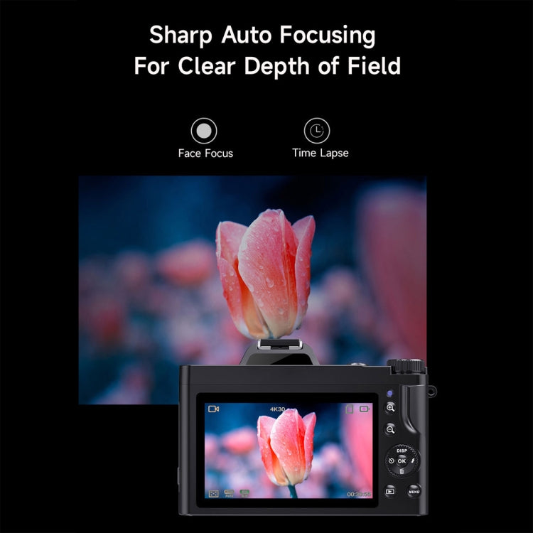 DC-201S 5K/30FPS 3.5-Inch 16X Six-Axis Anti-Shake HD Digital Camera With UV Lens(US Plug)