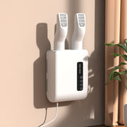 140W Boot Dryer Wall Mounted Shoes Warmer Heater, 3 Gear Timing, 360 Degree Rotating Air Outlet US Plug(White)