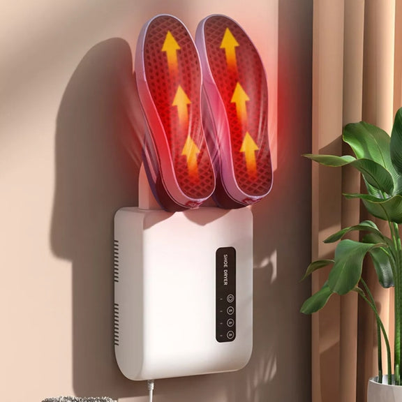140W Boot Dryer Wall Mounted Shoes Warmer Heater, 3 Gear Timing, 360 Degree Rotating Air Outlet US Plug(Green)