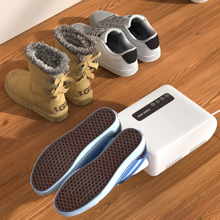140W Boot Dryer Wall Mounted Shoes Warmer Heater, 3 Gear Timing, 360 Degree Rotating Air Outlet EU Plug(Green)