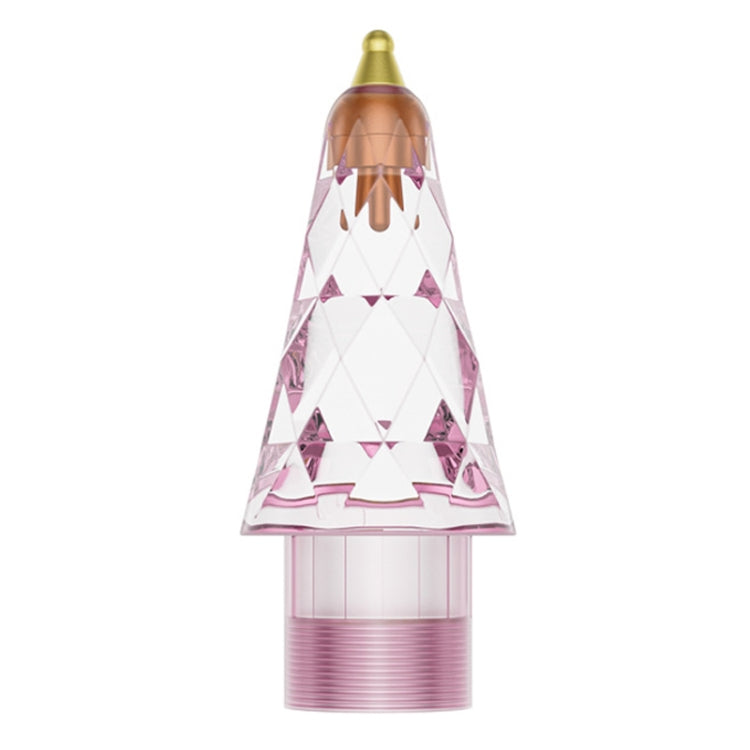 For Apple Pencil 1 / 2 Generation & USB-C Stylus Modified Pen Tip Diamond Crystal Pencil Nib(Transparent Pink)