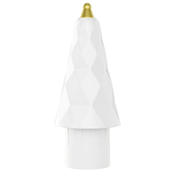 For Apple Pencil 1 / 2 Generation & USB-C Stylus Modified Pen Tip Diamond Crystal Pencil Nib(White)