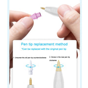 For Apple Pencil 1 / 2 Generation & USB-C Stylus Modified Pen Tip Diamond Crystal Pencil Nib(Light Green)