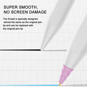 For Apple Pencil 1 / 2 Generation & USB-C Stylus Modified Pen Tip Diamond Crystal Pencil Nib(Light Green)