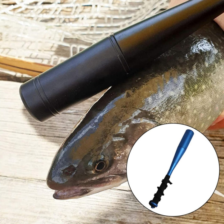 Aluminum Alloy Fish Knocker Knock Fish Stick Fishing Hammer(Black)