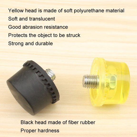 25mm No Bounce Mounting Hammer Handmade DIY Double Face Tap Rubber Hammer