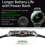H18 Ultra-Thin Round Ball Screen 1.95 Inch Plug-In Phone Smart Watch 32G(Black)