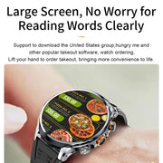 H18 Ultra-Thin Round Ball Screen 1.95 Inch Plug-In Phone Smart Watch 32G(Black)