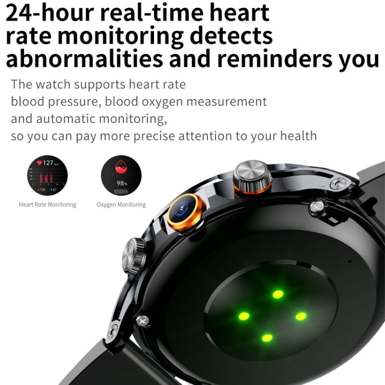 H18 Ultra-Thin Round Ball Screen 1.95 Inch Plug-In Phone Smart Watch 32G(Black)