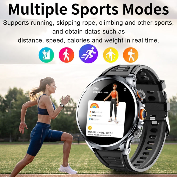 H18 Ultra-Thin Round Ball Screen 1.95 Inch Plug-In Phone Smart Watch 32G(Black)