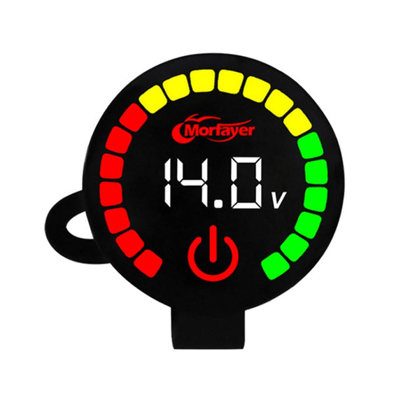 Morfayer Motorcycle Dual Display Intelligent Alarm Power Meter, Model: Voltmeter(Random Color Delivery)