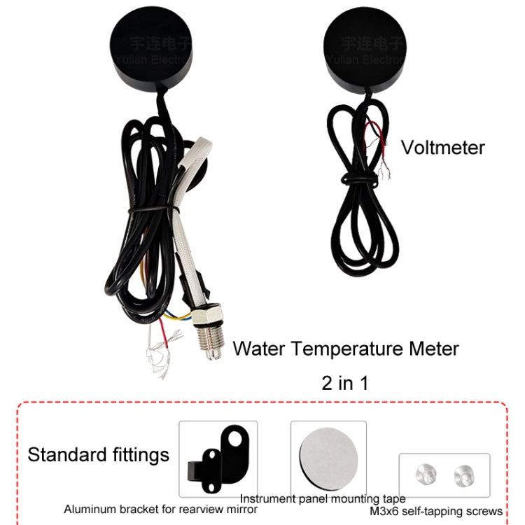 Morfayer Motorcycle Dual Display Intelligent Alarm Power Meter, Model: Water Temperature Meter(Random Color Delivery)