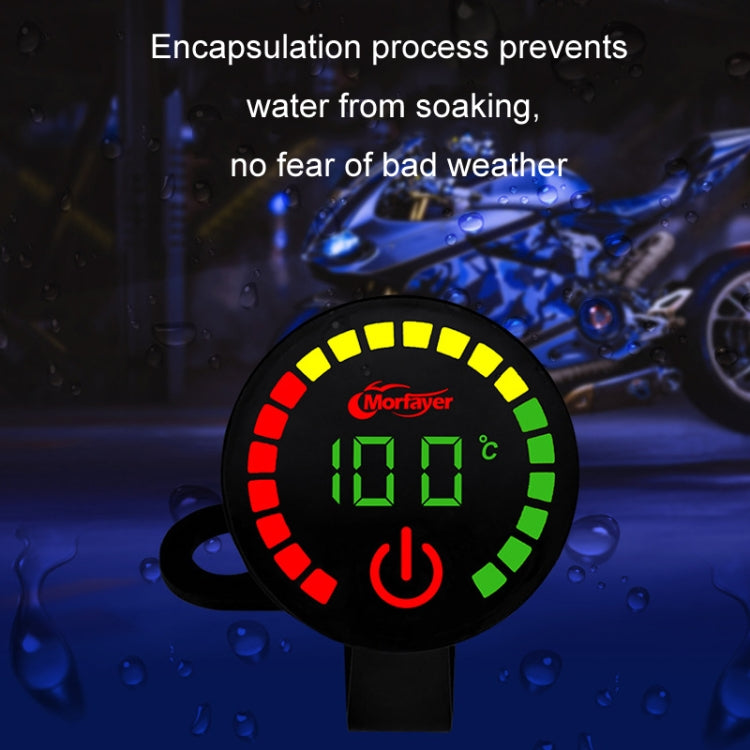 Morfayer Motorcycle Dual Display Intelligent Alarm Power Meter, Model: Water Temperature Meter(Random Color Delivery)