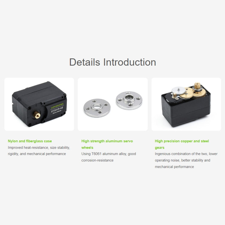 Waveshare 25127 20kg.Cm 106PRM High Speed Bus Servo Motor(ST3215-HS)