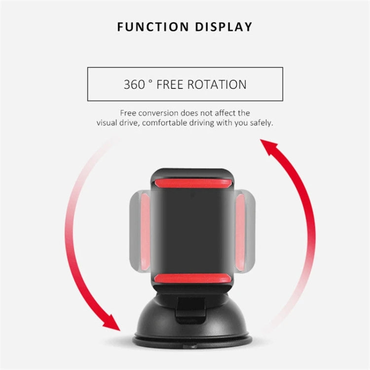 Navigation Car Holder Dashboard Desktop Suction Cup Mobile Phone Holder(Black Gray)