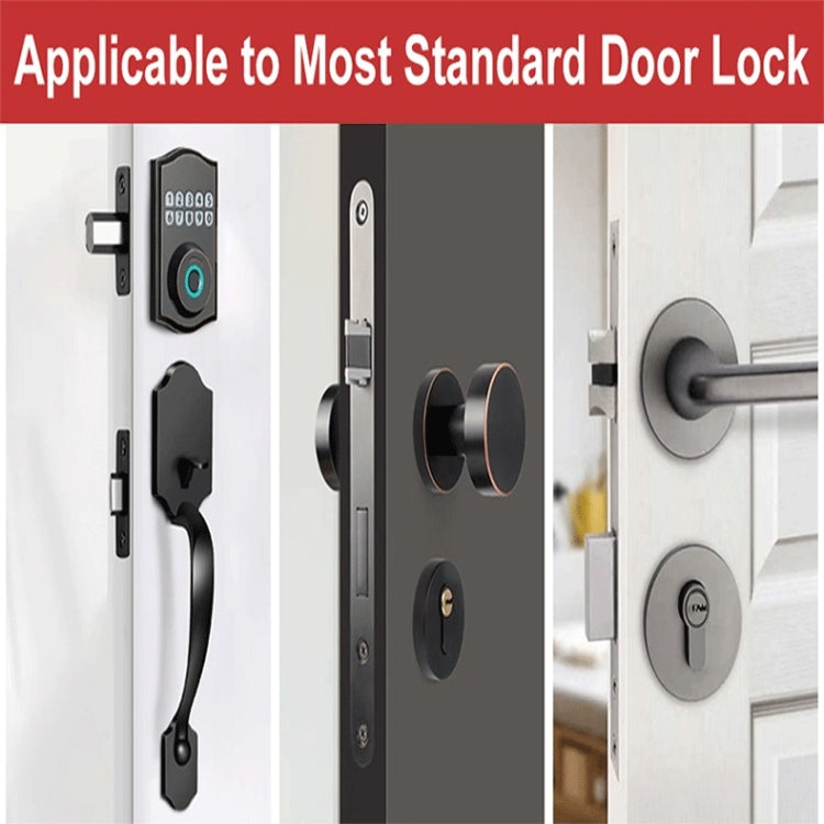Heavy Duty Metal Latch Plate for Exterior Interior Door Double Hole Reinforcement Striker Plates(Black)
