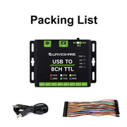Waveshare 27076 Industrial USB TO TTL UART Serial Communication Module Converter(USB TO 8CH TTL)