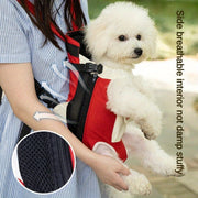 DONO Pet Four-legged Bag Outdoor Carrying Bag Breathable Backpack, Size: XL(Blue Yellow)