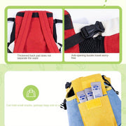 DONO Pet Four-legged Bag Outdoor Carrying Bag Breathable Backpack, Size: XL(Blue Yellow)