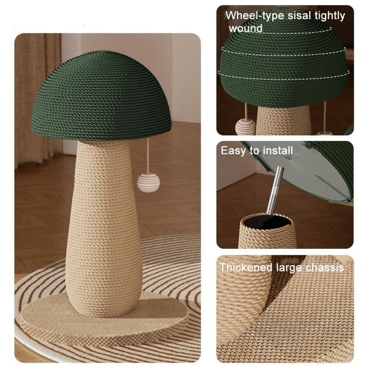 Vertical Sisal Cat Scratching Post Wear-Resistant Cat Interactive Toy, Style: Large Mushroom