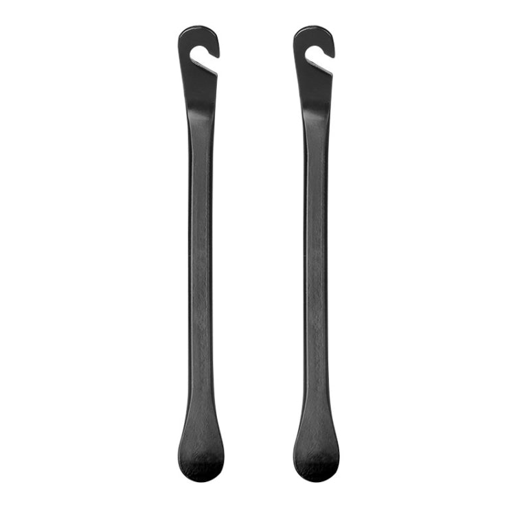 2pcs Metal Bicycle Tire Pry Bars Levers Mountain Bike Tire Removal Tools(Black)