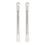 2pcs Metal Bicycle Tire Pry Bars Levers Mountain Bike Tire Removal Tools(Silver)