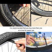 2pcs Metal Bicycle Tire Pry Bars Levers Mountain Bike Tire Removal Tools(Silver)