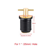 Marine Motorboat Deck Cross Drain Plug Screw, Size: Copper For 25mm