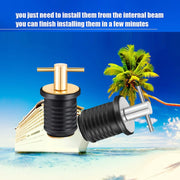 Marine Motorboat Deck Cross Drain Plug Screw, Size: Copper For 25mm