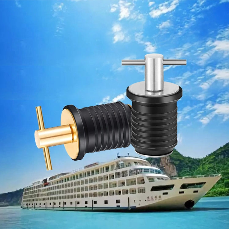 Marine Motorboat Deck Cross Drain Plug Screw, Size: Stainless Steel For 25mm
