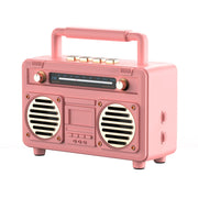 BT21 Retro USB Flash Drive FM Radio Wireless Bluetooth Speaker, Color: Pink