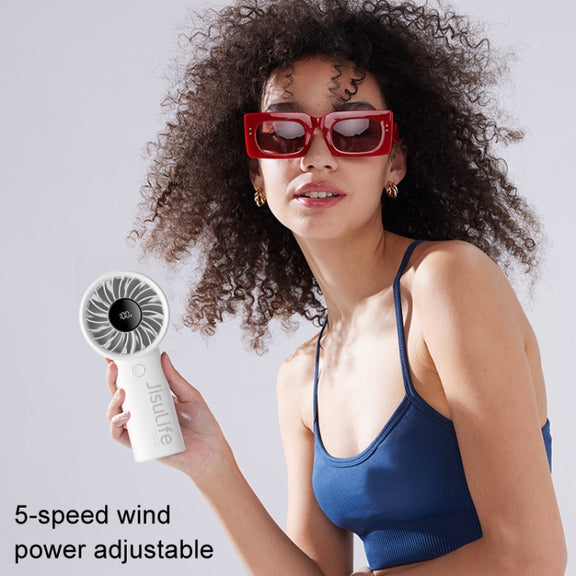 JisuLife Life4 Handheld Portable Small Rechargeable Fan, Battery Capacity: 5000mAh Black