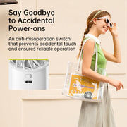 JisuLife Life4 Handheld Portable Small Rechargeable Fan, Battery Capacity: 5000mAh Black