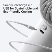 JisuLife Life4 Handheld Portable Small Rechargeable Fan, Battery Capacity: 5000mAh Black