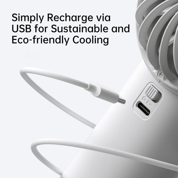 JisuLife Life4 Handheld Portable Small Rechargeable Fan, Battery Capacity: 5000mAh Black