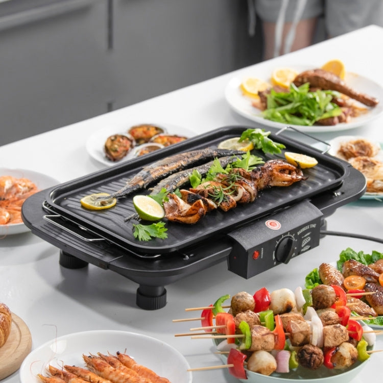 1800W Electric Grill Home BBQ Grill, UK Plug(Red)