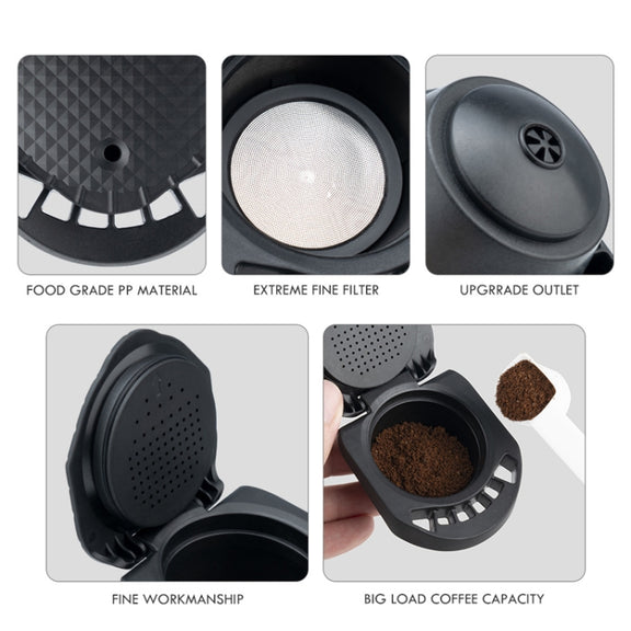 Compatible With Dolce Gusto ICafilas Reusable Coffee Capsule Converter Tray(Black)