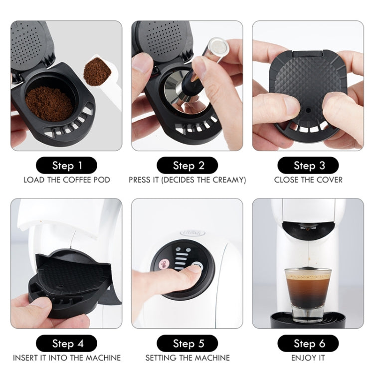 Compatible With Dolce Gusto ICafilas Reusable Coffee Capsule Converter Tray(Black)