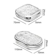 Portable Medicine Dispenser Traveling Carrying Plastic Organizer, Style: Small Transparent Gray