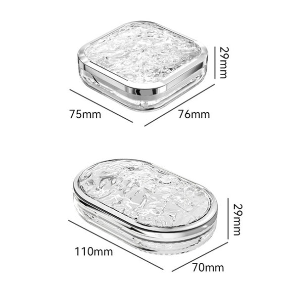 Portable Medicine Dispenser Traveling Carrying Plastic Organizer, Style: Small Tranaparent