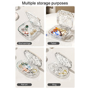Portable Medicine Dispenser Traveling Carrying Plastic Organizer, Style: Small Tranaparent