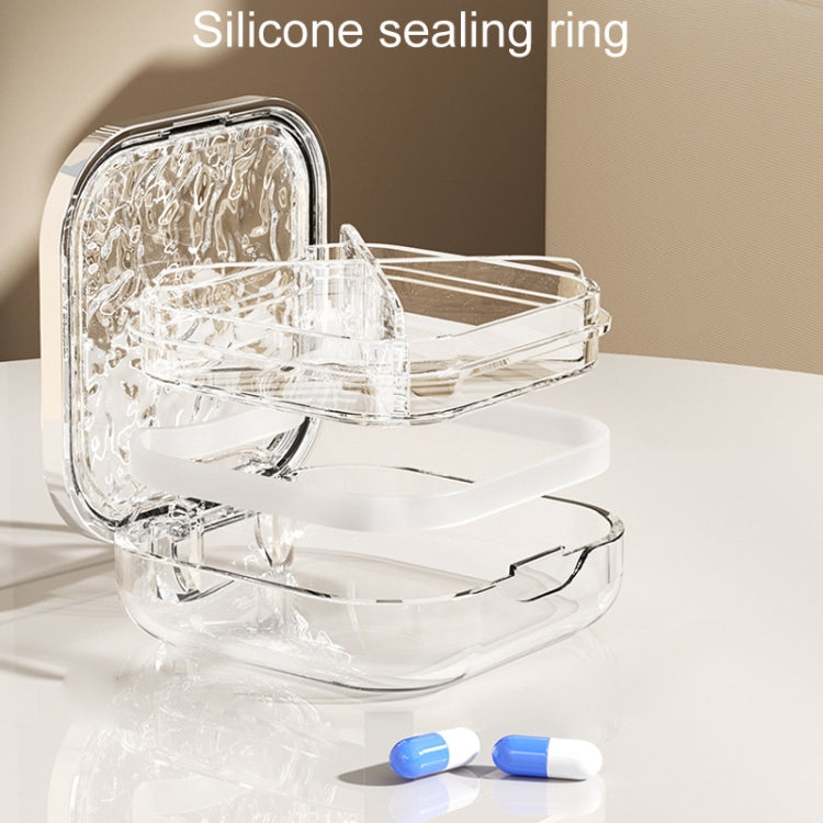 Portable Medicine Dispenser Traveling Carrying Plastic Organizer, Style: Small Transparent Gray