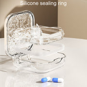 Portable Medicine Dispenser Traveling Carrying Plastic Organizer, Style: Small Tranaparent