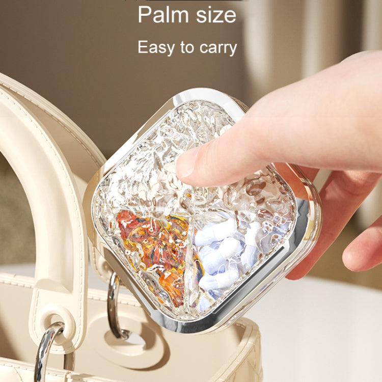 Portable Medicine Dispenser Traveling Carrying Plastic Organizer, Style: Small Transparent Gray