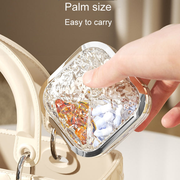 Portable Medicine Dispenser Traveling Carrying Plastic Organizer, Style: Small Tranaparent
