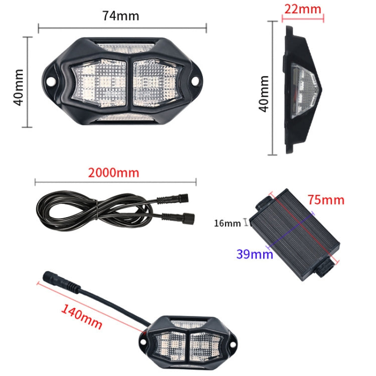 12 in 1 Car Chassis Light RGB Colorful Atmosphere Light