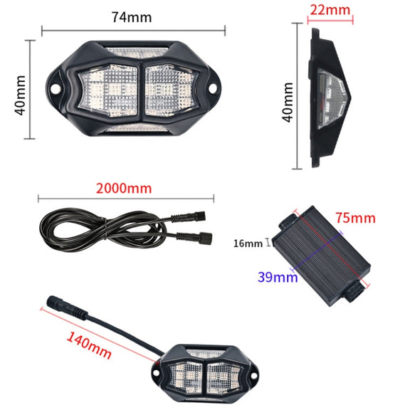 12 in 1 Car Chassis Light RGB Colorful Atmosphere Light